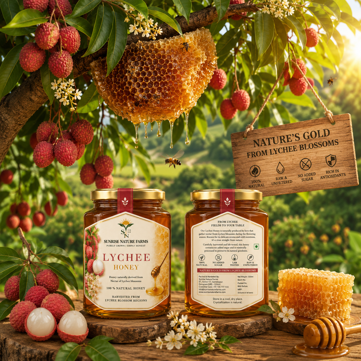 Sunrise Nature Farms Lychee Honey - Image 3